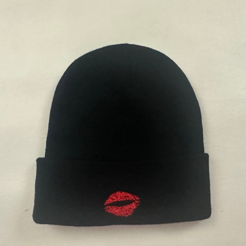 New Lovelytheband Black Knit Logo Cuffed Beanie One Size